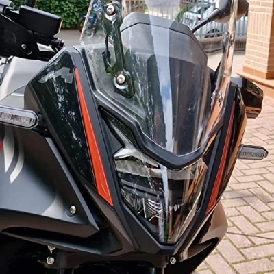 Abbildung von Resin Bike Aufkleber Motorrad Kompatibel Mit Honda Transalp XL 750 2023. Schutz Scheinwerfer Vorderseite Von Hülle PU Graffi. 3D Harz Neutral Metallisierte