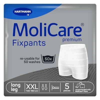 Abbildung von MoliCare Premium Fixpants: waschbare Inkontinenz Fixierhosen, passend für Form und Form, XXL, 40x5 Stück