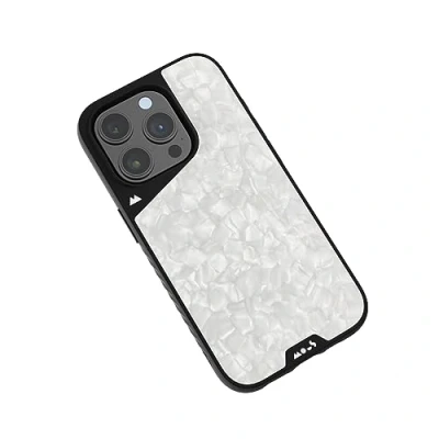 Abbildung von Mous Hülle für iPhone 15 Pro Max MagSafe Kompatibel Case Limitless 5.0 Silberne Perle Handyhülle Schutzhuelle