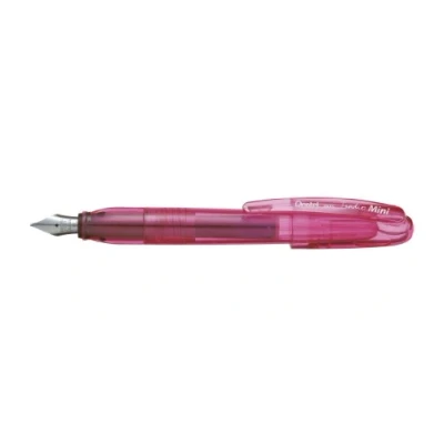 Abbildung von Pentel TRFSP C Füllhalter Tradio Mini mit hochwertiger, formstabiler Iridium Spitze, pink transparente