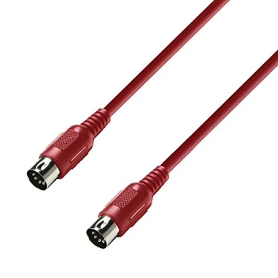 Abbildung von Adam Hall Cables 3 STAR MIDI 0150 RED Midikabel 5 Pol 1.5 m