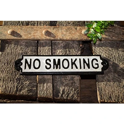 Abbildung von Antikas Nostalgisches Schild No Smoking aus Gusseisen