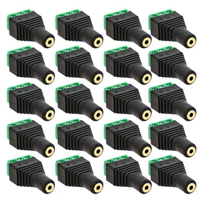 Abbildung von 20x Klinken Buchse 2,5mm Adapter &gt; Terminal Block 3 Pin Schraub Klemmen Vergoldet