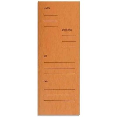 Abbildung von Exacompta 220106E 25er Pack Aktendeckel für DIN A4 aus starkem Karton ideal lose Blattablage orange französischer Aufdruck