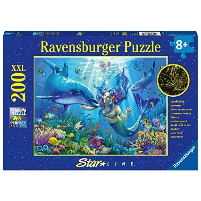 Abbildung von Ravensburger Puzzle Leuchtendes Unterwasserparadies, 200 Puzzleteile, leuchtet im Dunkeln, Made in Germany, FSC® schützt Wald weltweit
