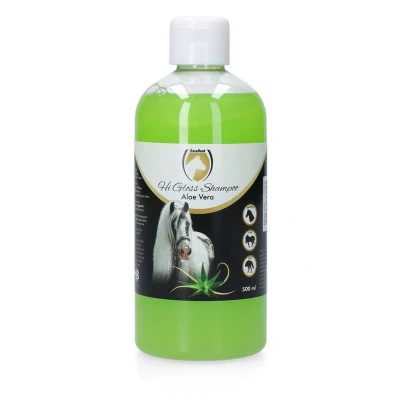 Abbildung von Excellent Hi Gloss Shampoo Aloe Vera 500 ml Hilft dem Pferd bei trockener Haut Reinigendes und Pflegendes Mit Conditioner für Schweif Mähne Geeignet Pferde