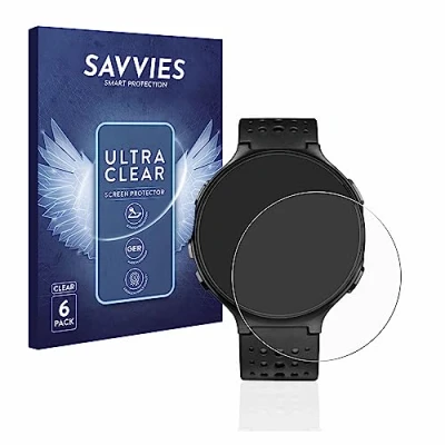 Abbildung von Savvies 6 Stück Schutzfolie für Garmin Forerunner 235 Displayschutz Folie Ultra Transparent