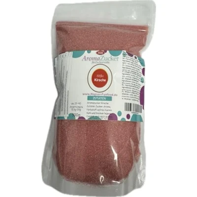 Abbildung von Premium Farbzucker 500 g Aromazucker für Zuckerwatte Bunt Zuckerwattezucker (500 g, Kirsche)