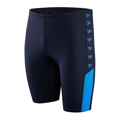 Abbildung von Speedo Herren Boom Logo Splice Badehose, Marineblau/Blau, 8