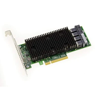 Abbildung von KALEA INFORMATIQUE PCIe 3.1 SAS + SATA NVMe 12GB Controller Karte mit 16 internen Ports. OEM Modell 9400 16i.