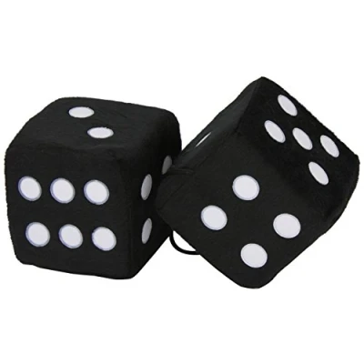 Abbildung von Sumex JUMBO20 Plüschwürfel Groß, Schwarz, 9 x cm