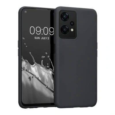 Abbildung von kwmobile Hülle kompatibel mit OnePlus Nord CE 2 Lite 5G weiches TPU Silikon Case Cover geeignet für kabelloses Laden Schwarz matt
