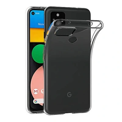 Abbildung von AICEK Hülle Compatible für Google Pixel 4A 5G Transparent Silikon Schutzhülle Case Clear Durchsichtige TPU Bumper Handyhülle (6,2 Zoll)
