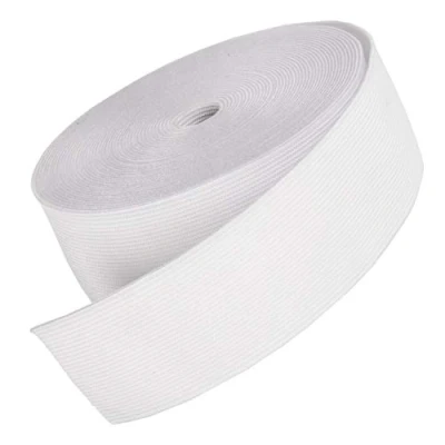 Abbildung von Flache Gummibänder Stretchband zum Nähen von Gummibändern Taillenbänder, Nähen, Perückenherstellung 6 Meter (Weiß, 50mm)