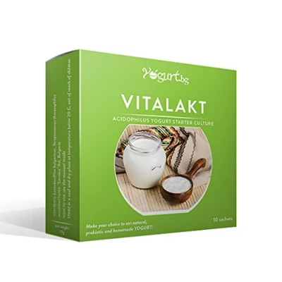 Abbildung von Vitalakt Acidophilus Joghurt Starterkultur organisch,10 Beutel für 10 Liter originalen hausgemachten bulgarischen Milchprodukt