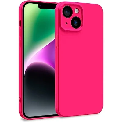 Abbildung von MyGadget Hülle kompatibel mit iPhone 14 Zweilagige Handyhülle Kameraschutz Cover Innenfutter &amp; Silikon außen Pink