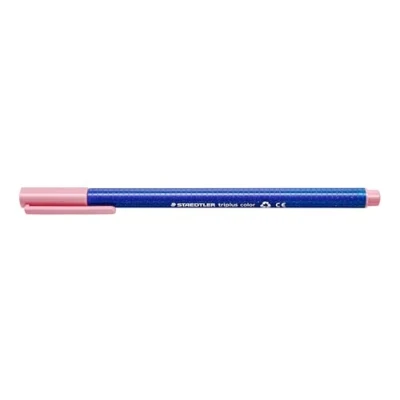 Abbildung von STAEDTLER Filzstifte triplus color, hellrosa, dreikant, stabile, eindrucksichere Spitze, Linienbreite ca. 1 mm, kindgerecht, Made in Germany, 10 hellrosa fibre tip pens im Kartonetui, 323 21