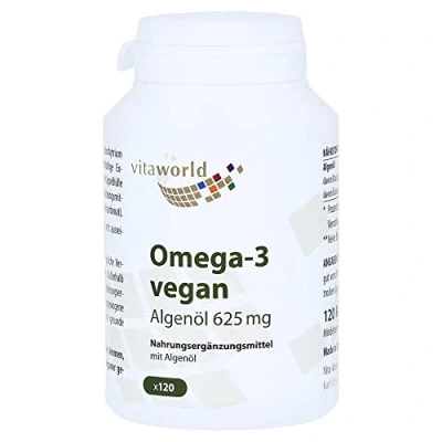 Abbildung von vitaworld Omega 3 vegan 625 mg Algenöl und 250 DHA pro Kapsel Kapseln, 120 St., 102 g