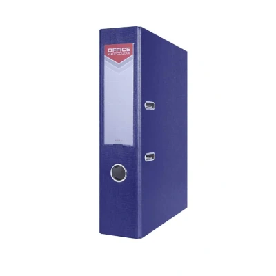 Abbildung von OFFICE PRODUCTS 21011211 03 Ordner A4/55 mm Nachtblau, Kunststoffbezug PP/Papier Schlitzordner, Büroordner, Aktenordner Metallgefasstes Griffloch Hebelmechanik Einsteckrückenschild