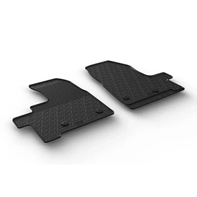 Abbildung von Gledring 0894 Fußmattensatz Gummi vorne 2 schwarz 750mm 550mm FORD: Transit Custom V362 Kastenwagen, Bus