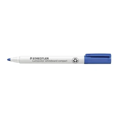 Abbildung von STAEDTLER 341 3 Lumoclor Whiteboardmarker compact Rundspitze, circa 1 2 mm, 10 Stück im Kartonetui, blau