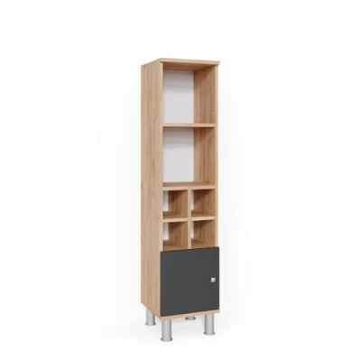 Abbildung von Vicco Midischrank Fynn, Anthrazit/Goldkraft Eiche, 30 x 130.6 cm kleine Tür