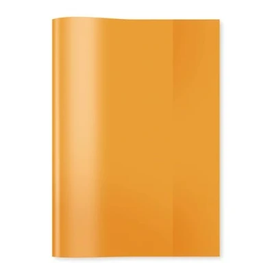 Abbildung von HERMA 7484 Heftumschläge A5 Transparent Orange, 25 Stück, Hefthüllen aus strapazierfähiger &amp; abwischbarer Polypropylen Folie, durchsichtige Heftschoner Set für Schulhefte, farbig