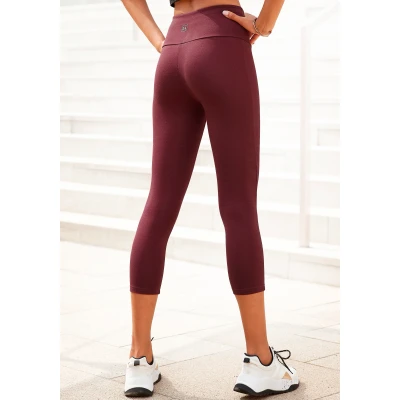 Abbildung von LASCANA Caprileggings, mit breitem weichem Bündchen, Loungewear