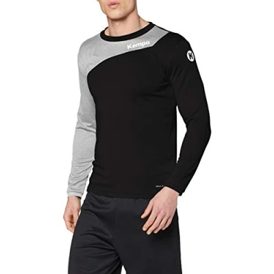 Abbildung von Kempa Herren Core 2.0 Langarmshirt, schwarz/Dark grau Melange, 3XL