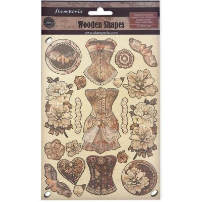 Abbildung von Stamperia KLSP174 Coloured Wooden Shape A5, Assorted, 14.8 x 21 0.8 cm