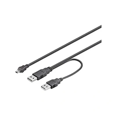 Abbildung von Wentronic USB Kabel (2X A Stecker auf 5 polig Mini B Stecker) 0,6m, 1 Stück