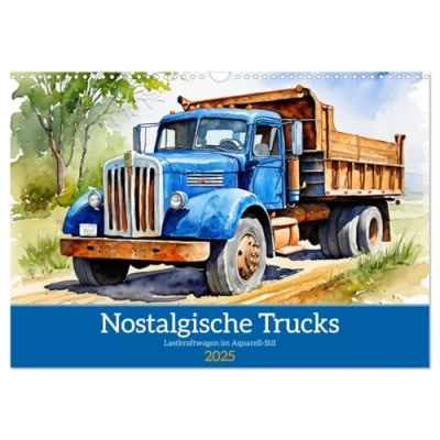 Abbildung von Nostalgische Trucks (Wandkalender 2025 DIN A3 quer), CALVENDO Monatskalender