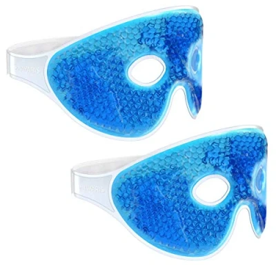 Abbildung von Navaris Gelkissen Kühlende Augengelmaske im Set mit Kühlbrille, 2 tlg.