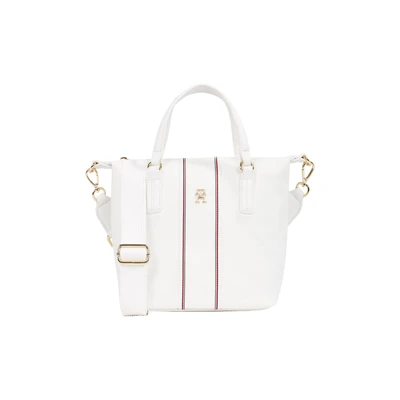 Abbildung von Tommy Hilfiger Poppy Small CORP Shopping Bag, Damen, Größe: One Size, White
