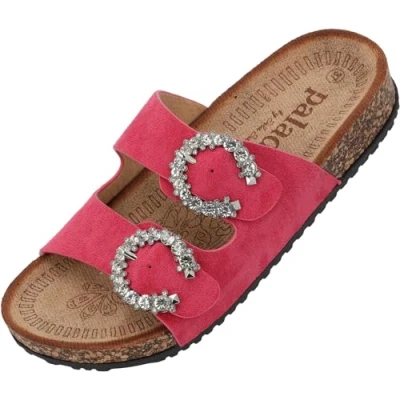Abbildung von Palado by Sila Sahin Pantolette flach, Damen, Größe: 36, Fuchsia Schuhe