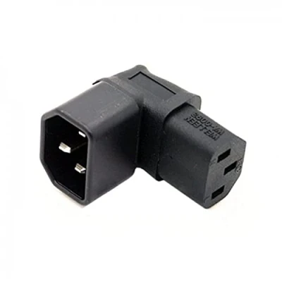 Abbildung von cablecc IEC Stecker C14 Oben gerichtet, rechtwinklig, 90 Grad Buchse C13 Power Extension Adapter