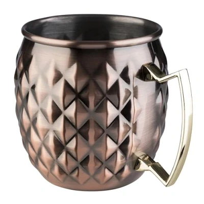 Abbildung von APS 93331 Becher MOSCOW MULE, Cocktailbecher, 500 ml, Edelstahl, Kupfer Antik Look