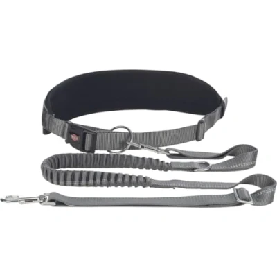 Abbildung von TRIXIE Hands free Leinen Bauchgurt mit Leine Hundeleine abnehmbar, Nylon (1 tlg), Reflektierende Elemente sorgen für gute Sichtbarkeit.