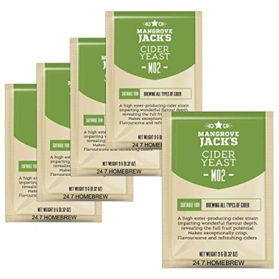Abbildung von Mangrove Jack Hefe Cider M02 Craft Series Hefe, 9 g, 23 l, 5 Stück