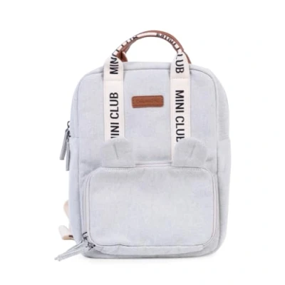 Abbildung von CHILDHOME, Rucksack, Baby, Rucksack für Kinder, Schulranzen Kindergartenkinder, Isothermischer Beutel, Lunchbox Fach, Fest, Baumwollmaterial, My First Bag, 7L, Mini Club, Signature, Ecru