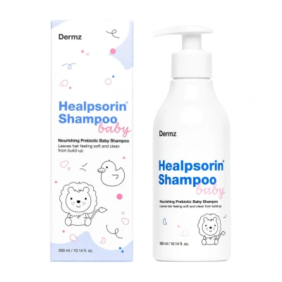 Abbildung von Healpsorin Baby &amp; Kinder Shampoo: Die pflegende Formel auf pflanzlicher Basis beugt Trockenheit vor und beruhigt Reizungen.