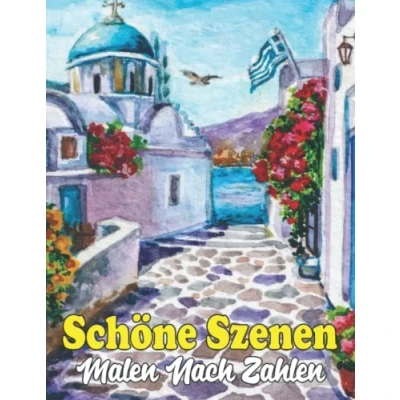 Abbildung von Schöne Szenen Malen nach Zahlen: einfach, Tiere, Blumen Malbuch für Erwachsene mit lustigen und entspannenden Malseiten (Malbücher zum Ausmalen Zahlen)