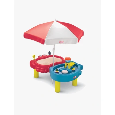 Abbildung von Little Tikes Easy Store Sand und Wassertisch Spielset für Kleinkinder im Freien Sicher tragbar Fördert kreatives Spielen