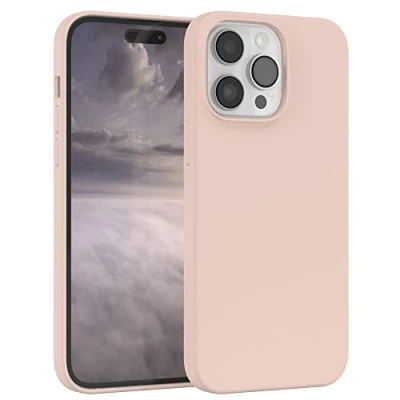 Abbildung von EAZY CASE Premium Silikon Handyhülle kompatibel mit iPhone 14 Pro Max, Slimcover Kameraschutz und Innenfutter, Silikonhülle, Schutzhülle, Bumper, Handy Case, Hülle, Softcase, Eisblau