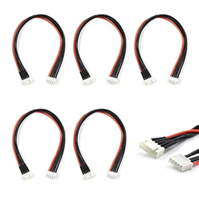 Abbildung von JST XH 4S Ausgleichsstecker Verlängerungskabel 200 mm 5 Stück zum Aufladen des LiPo Akkuausgleichs 22 AWG Silikon