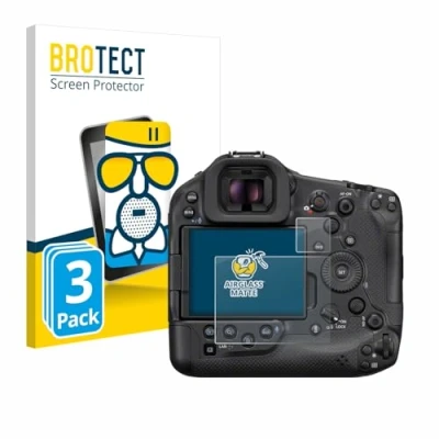 Abbildung von BROTECT Entspiegelungs Schutzglas für Canon EOS R1 (3 Stück) Schutz Folie Panzerfolie Glas Matt [Extrem Kratzfest 9H, Anti Reflex, Fingerprint]