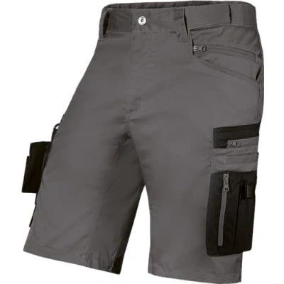 Abbildung von Uvex echor Bermuda Kurze Arbeitshose Herren Cargohose Stretch Bund, Abriebfest &amp; viel Stauraum Grau Gr. 52