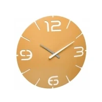 Abbildung von TFA Dostmann Contour Design Funkuhr, 60.3536.07, Wanduhr mit Funk, Ziffern und Stundenmarkierung, gelb, Ø 350 x (H) 35 mm