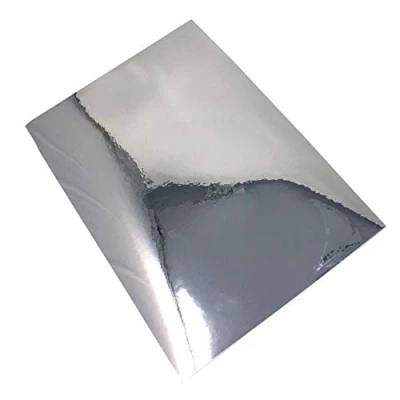 Abbildung von Din A4 Bogen Chromfolie Chrom Bastelfolie Selbstklebend Künstlerfolie Plotterfolie Plottfolie Basteln DIY Polyester Folie (1 Bogen)