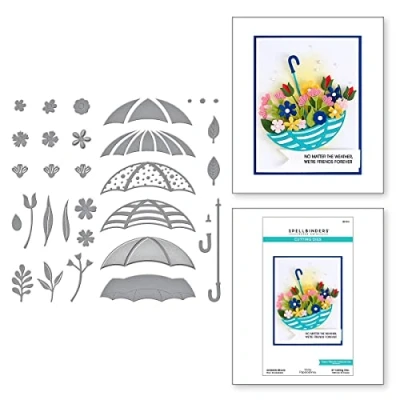 Abbildung von Spellbinders Regenschirm Bloom, grau